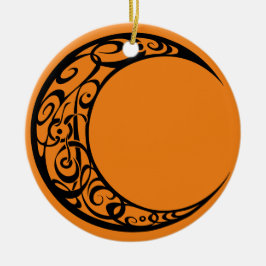 Personlig Tribal Måne Symbol Julgransprydnad Keramik