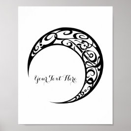 Personlig Tribal Måne Symbol Poster