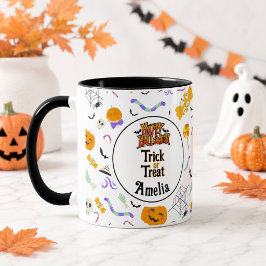 Personlig Trick or Treat Söt Halloween Mugg