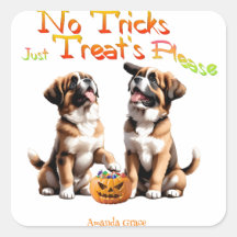 Personlig Trick Treat Halloween Saint Bernard