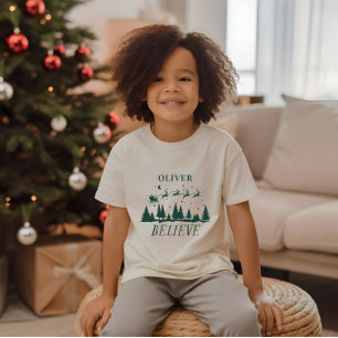 Personlig Tro Santa Släd Jul match T Shirt