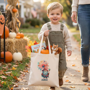 Personlig Trollkarl Bus eller Busunge Barn Totebag Tygkasse