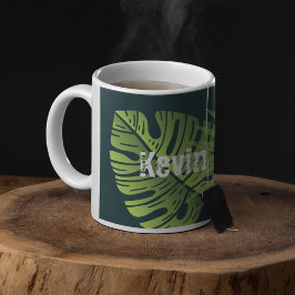 Personlig Tropical Amazon Löv Kaffemugg