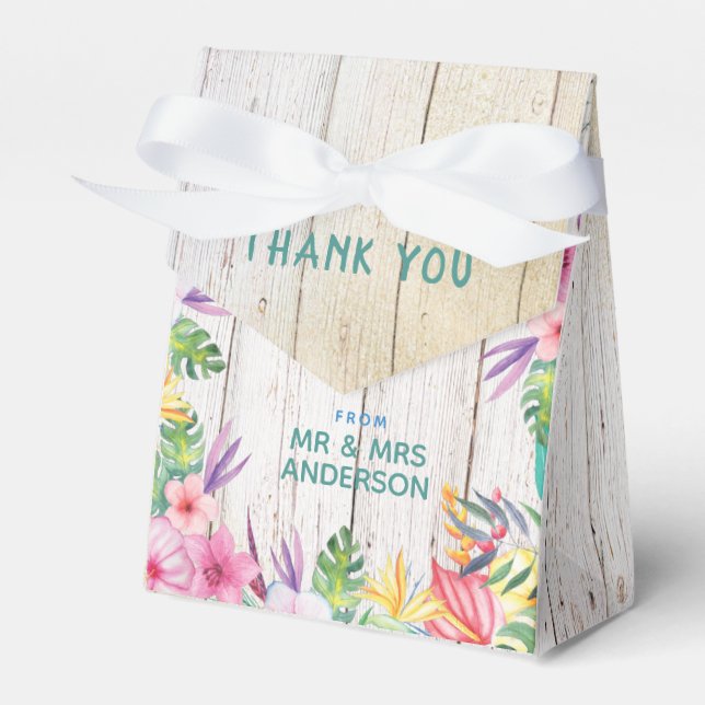 Personlig Tropical Beach Wedding Gift Favor Presentaskar (Framsidan Sidan)