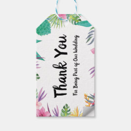 Personlig Tropical Beach Wedding Gift-Märkre Presentetikett