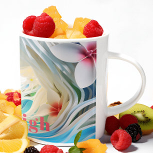 Personlig Tropical Escape 3D - utsegling Beach Kaffemugg