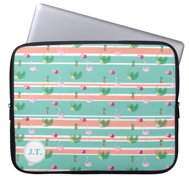 Personlig Tropical Flamingo bärbar dator Fodral (Framsidan)