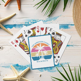 Personlig Tropical Handflatan Träd Sunset Beach Ho Casinokort