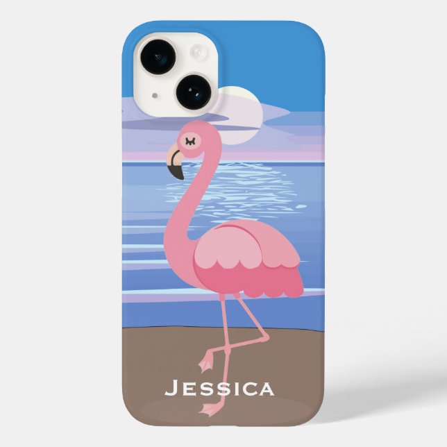 Personlig Tropical Island Flamingo (Baksida)