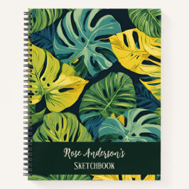Personlig Tropical Monstera Mönster Sketchbook