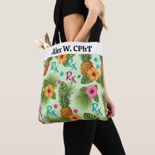 Personlig Tropical Pineapple & RX Pharmacy Tote Tygkasse