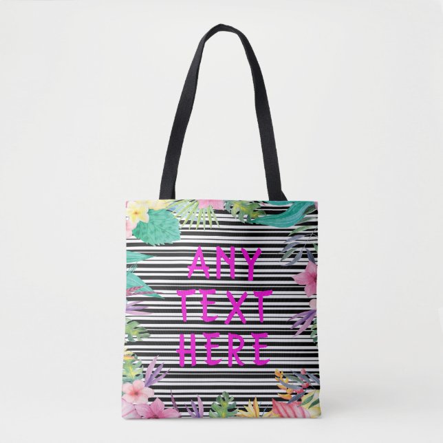 Personlig Tropical Shopping Tote Bag Tygkasse (Framsida)