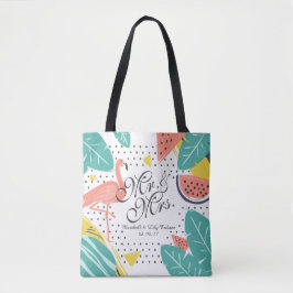 Personlig Tropical Summer Bröllop Tote Bag Tygkasse