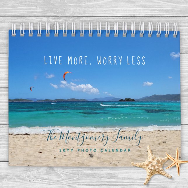 Personlig tropisk strand 2027 Foto Kalender (Personalized Tropical Beach Photo Calendar)