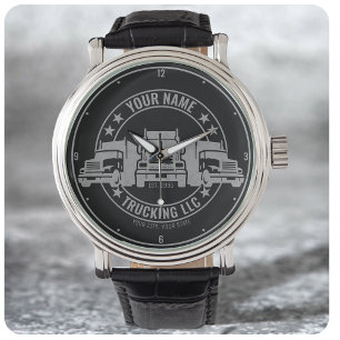 Personlig Trucker Big Rig Semi Lastbil Trucking Armbandsur