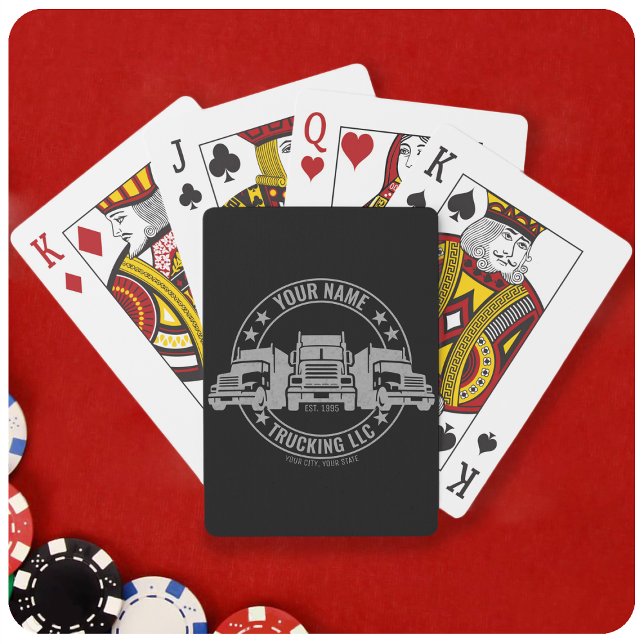 Personlig Trucker Big Rig Semi Lastbil Trucking Casinokort (Skapare uppladdad)