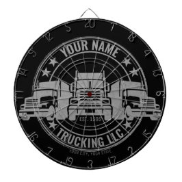 Personlig Trucker Big Rig Semi Lastbil Trucking Darttavla