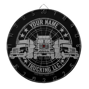 Personlig Trucker Big Rig Semi Lastbil Trucking Darttavla