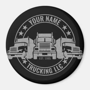 Personlig Trucker Big Rig Semi Lastbil Trucking Magnet