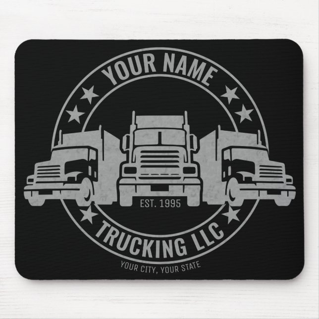 Personlig Trucker Big Rig Semi Lastbil Trucking Musmatta (Framsidan)