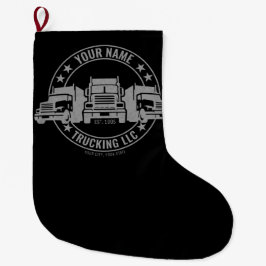 Personlig Trucker Big Rig Semi Lastbil Trucking Stor Julstrumpa