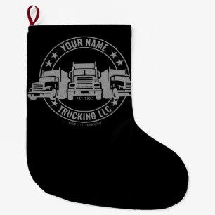 Personlig Trucker Big Rig Semi Lastbil Trucking Stor Julstrumpa