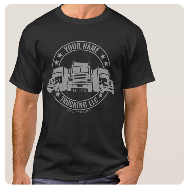 Personlig Trucker Big Rig Semi Lastbil Trucking T Shirt (Skapare uppladdad)