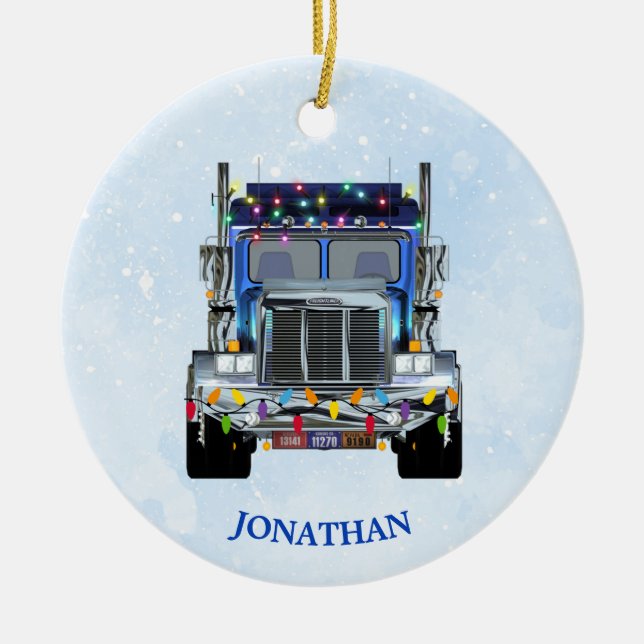 Personlig Trucker Ornament (Framsidan)