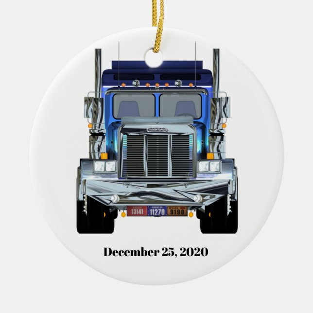 Personlig Trucker Ornament (Framsidan)