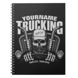 Personlig Trucker Skull Trucker Big Rig Lastbil Anteckningsbok