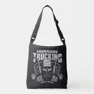 Personlig Trucker Skull Trucker Big Rig Lastbil Axelväska