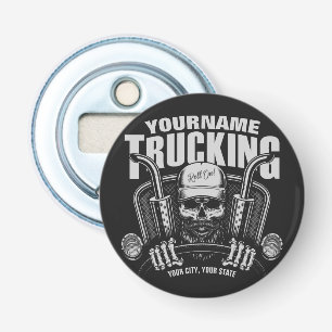 Personlig Trucker Skull Trucker Big Rig Lastbil Flasköppnare