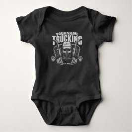 Personlig Trucker Skull Trucker Big Rig Lastbil T Shirt