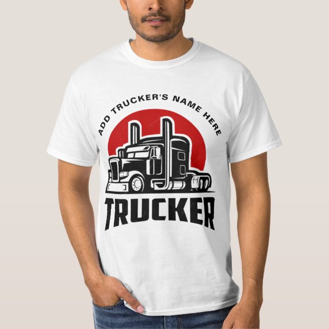Personlig Trucker  T Shirt (Framsida)