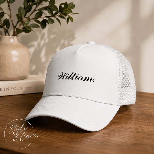 Personlig Truckerhatt med Anpassat Namn Keps (Personalized Trucker Hat with Custom Name)