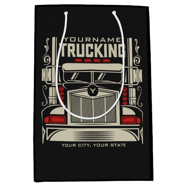 Personlig Trucking 18 Wheeler BIG RIG Trucker (Framsidan)