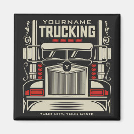 Personlig Trucking 18 Wheeler BIG RIG Trucker Magnet