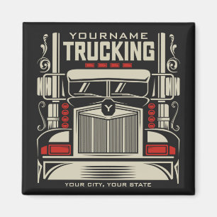 Personlig Trucking 18 Wheeler BIG RIG Trucker Magnet