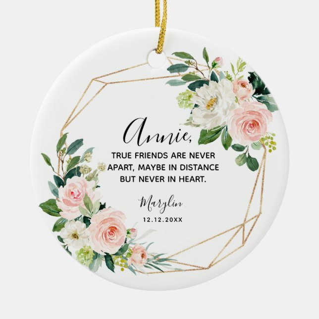 Personlig True-kompisar är aldrig långt ifrån Cera Julgransprydnad Keramik (Framsidan)