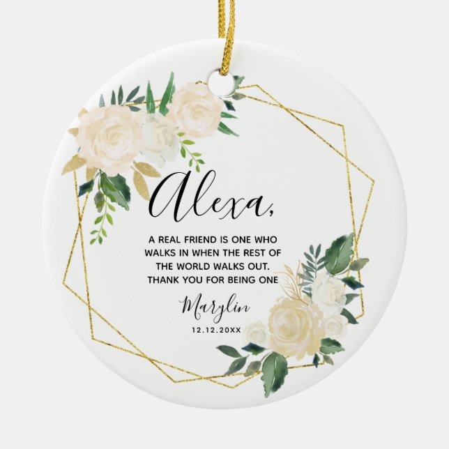 Personlig True-kompisar är aldrig långt ifrån Cera Julgransprydnad Keramik (Framsidan)