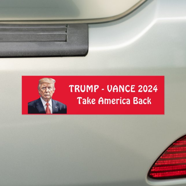 Personlig Trump Vance 2024 Bildekal (På Bil)