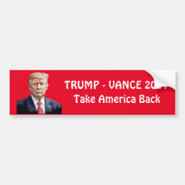 Personlig Trump Vance 2024 Bildekal