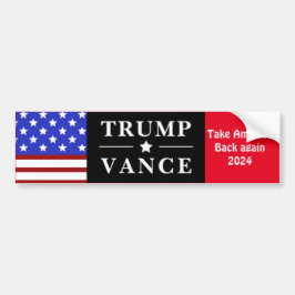 Personlig Trump Vance 2024 Bildekal