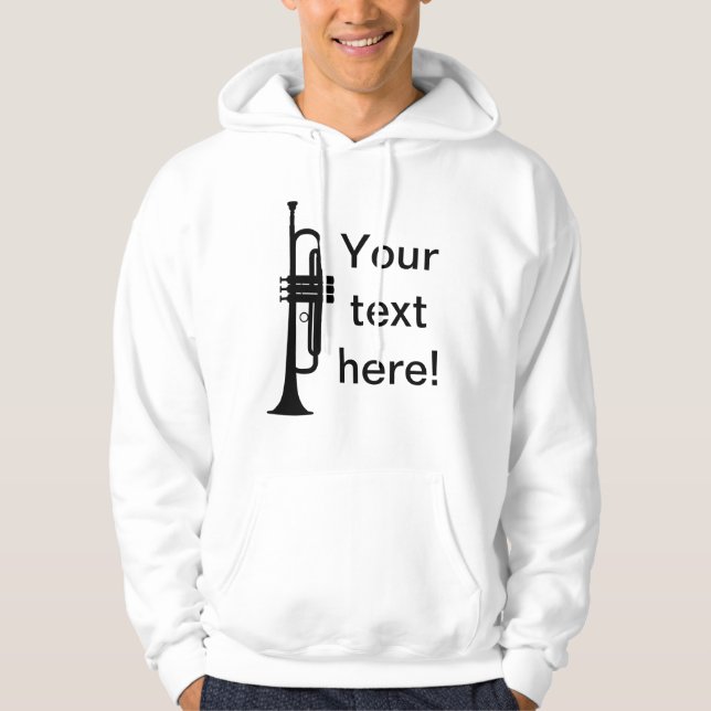 Personlig Trumpet Sweatshirt Med Luva (Framsida)