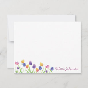 Personlig Tulip Note Card Anteckningskort