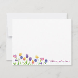 Personlig Tulip Note Card Anteckningskort