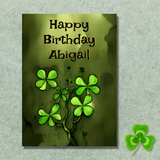 Personlig Tur på den irländska Klöver-födelsedagen Kort