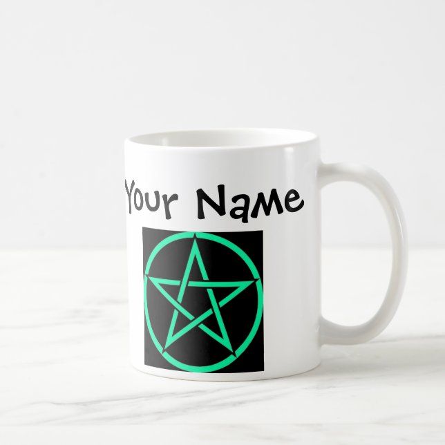 Personlig Turcos Pentacle Wiccan Mugg (Höger)