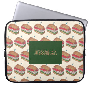 Personlig Turkiet Klubb Sandwich Foodie Food Gift Laptop Sleeve