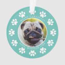 Personlig turkos Glad Pawlidays Hund Foto